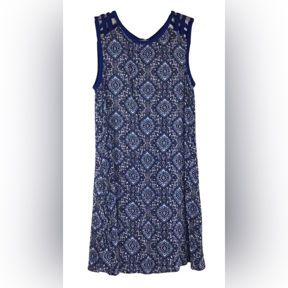 NWT Speechless Boho Print Lattice Shoulder Dress - Picture 1 of 6